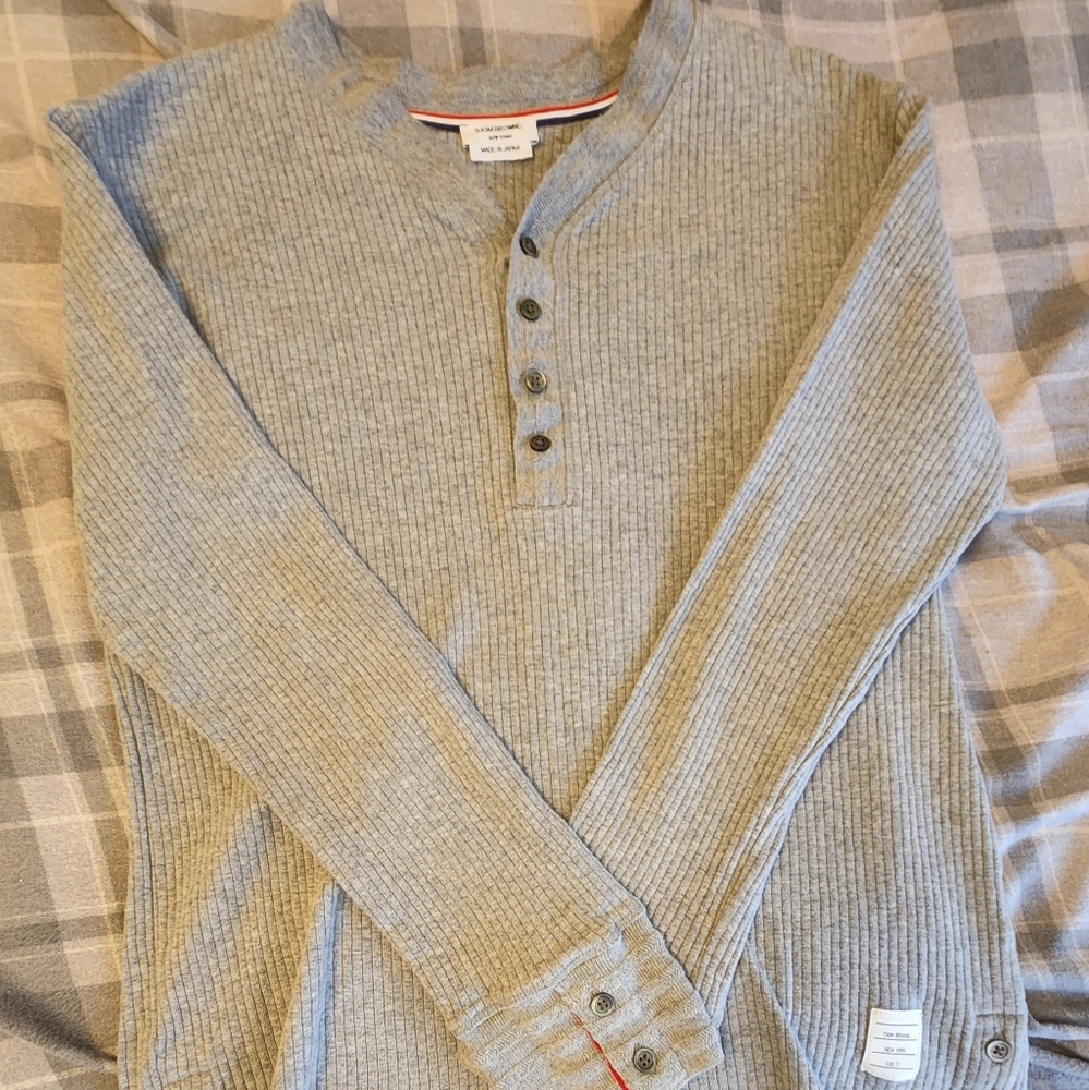 Thom Browne Henley Longsleeve Shirt Size 3